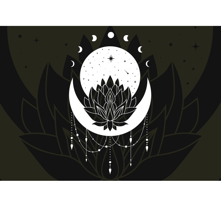 Fotomural mandala Flor de loto patrón único - TenVinilo