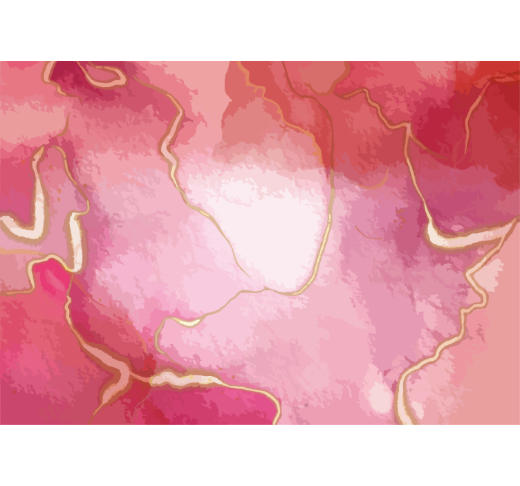 Fotomural juvenil Efecto mármol rosa y dorado - TenVinilo