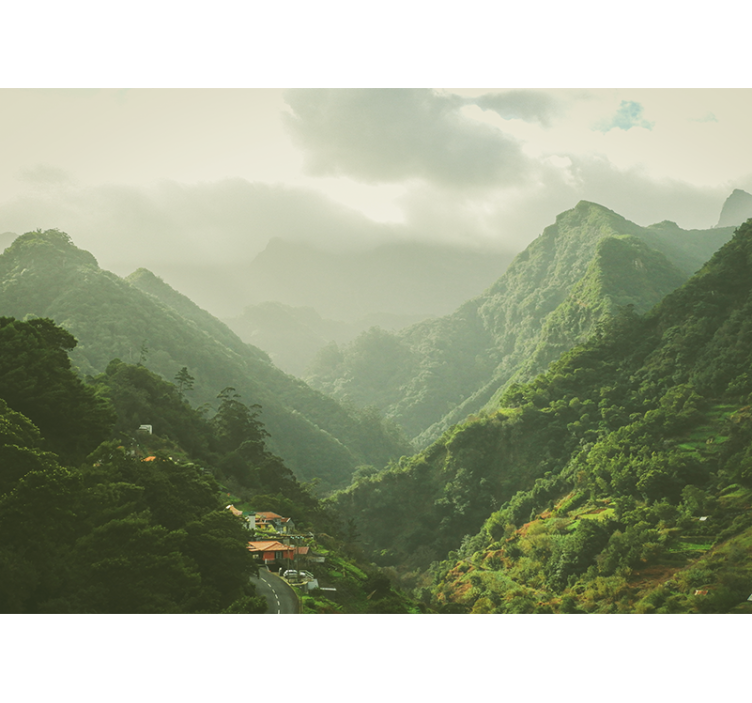 Mural de paisajes valle de montañas - TenVinilo