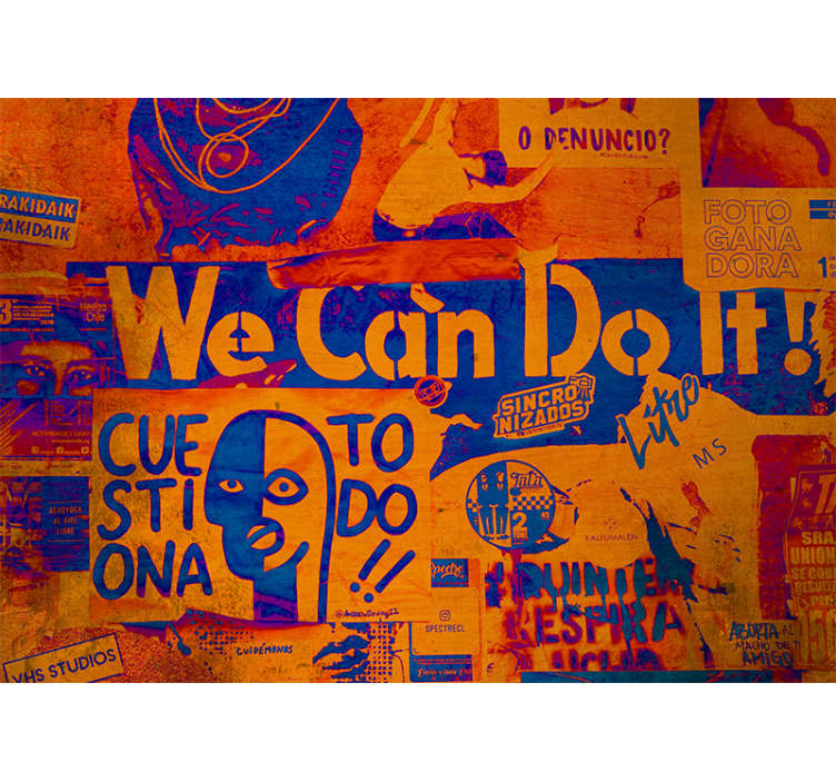 Mural graffiti expresión potenciada - TenVinilo