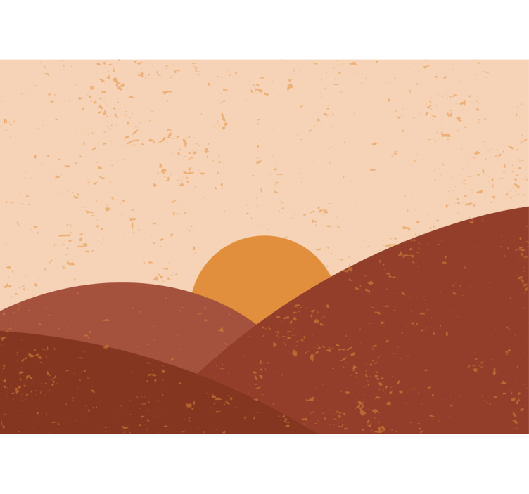 Mural de paisajes crepúsculo sobre picos - TenVinilo