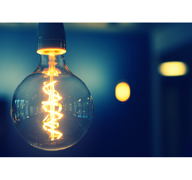 Mural de frases lámpara elegante - TenVinilo