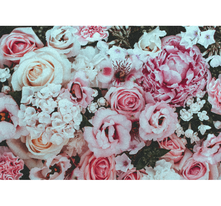 Mural de flores arreglo floral encantador - TenVinilo