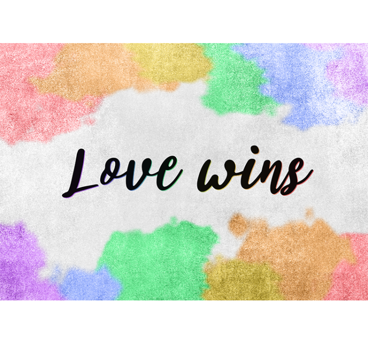 Fotomural de amor Arcoiris con amor gana - TenVinilo