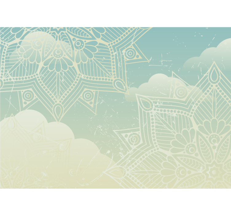 Mural de mandala patrón geométrico intrincado - TenVinilo