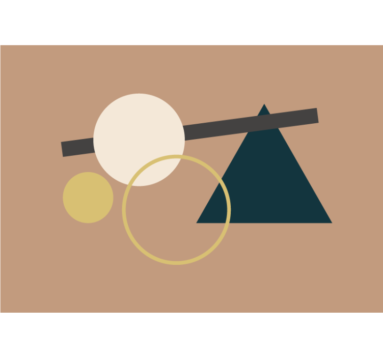 Fotomural abstracto El equilibrio de las figuras geométricas - TenVinilo