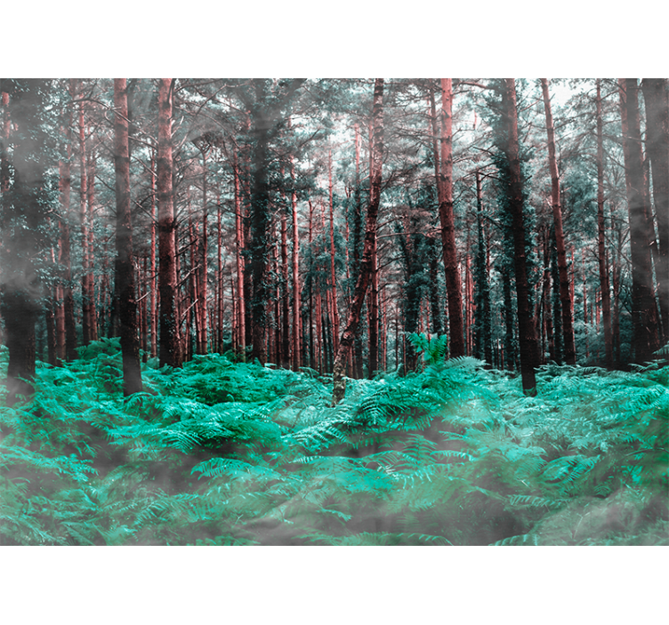 Mural de naturaleza selva verde exuberante - TenVinilo