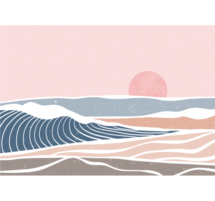 Mural de naturaleza escena costera serena - TenVinilo