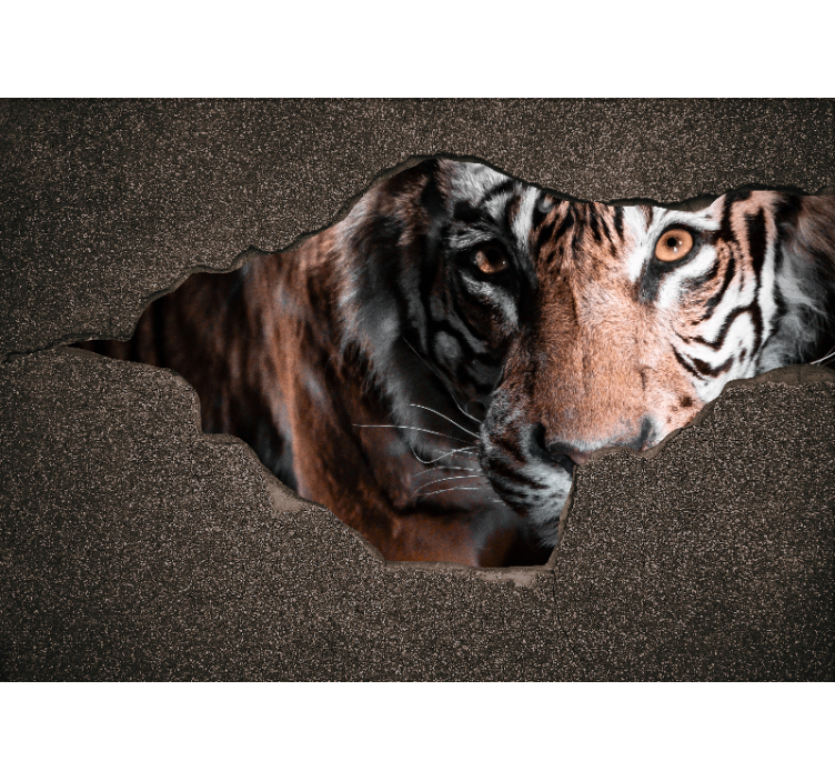 Fotomural animale Tigre 3d en la pared - TenVinilo