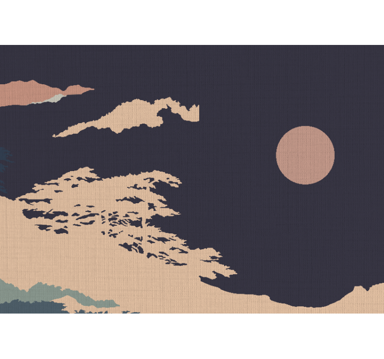 Mural de naturaleza paisaje lunar tranquilo - TenVinilo