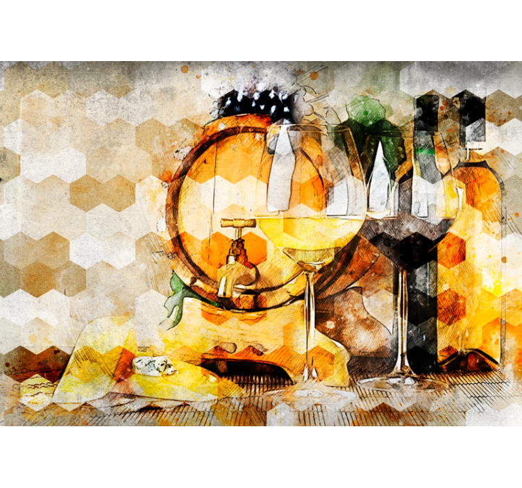 Mural de música arte en barrica de vino - TenVinilo