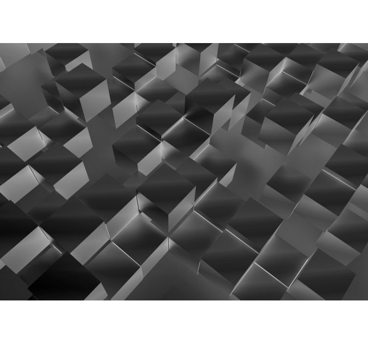 Mural de textura cubos tridimensionales - TenVinilo