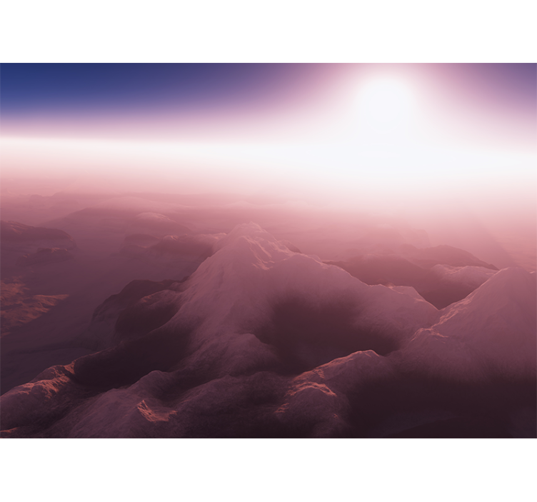 Mural de montañas pico de montaña sereno - TenVinilo