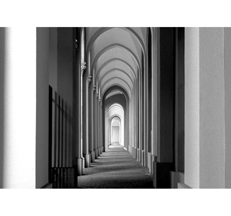 Fotomural 3D Portal 3d clásico blanco - TenVinilo