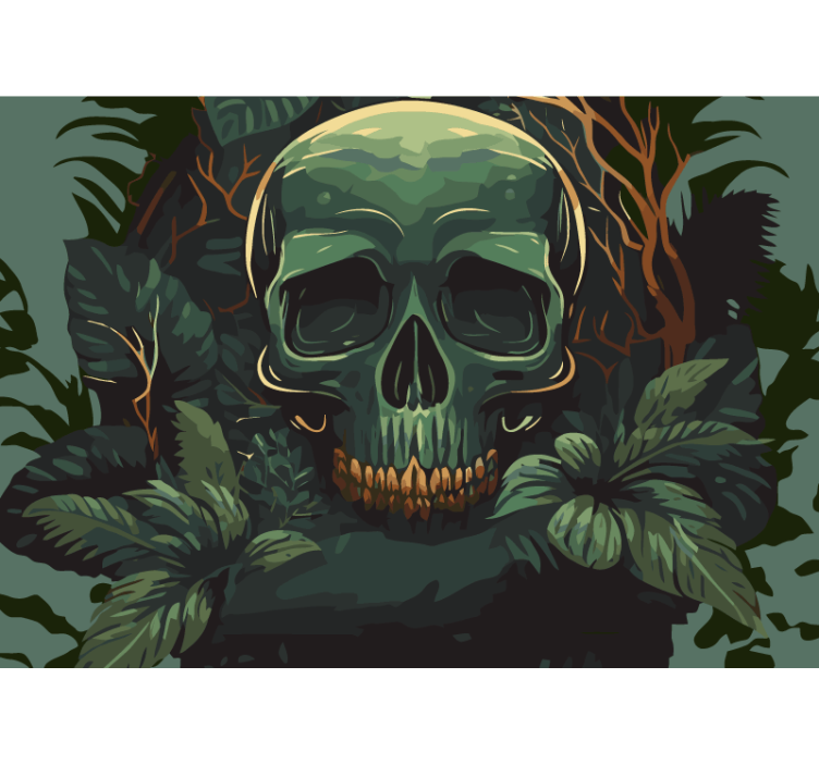 mural de pared de la cabeza del cráneo de las muertes - TenVinilo