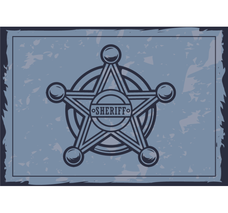 Mural de gente juego de insignias de sheriff - TenVinilo