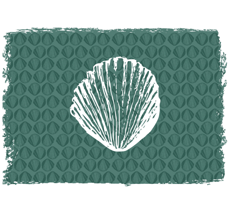 Mural moderno diseño de patrón de conchas - TenVinilo