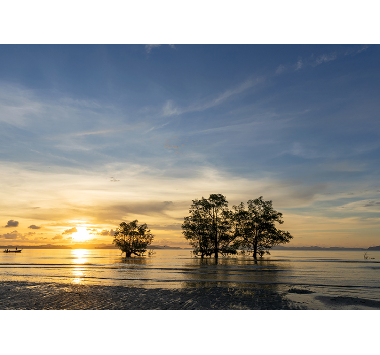 Fotomural mar en calma al atardecer - TenVinilo
