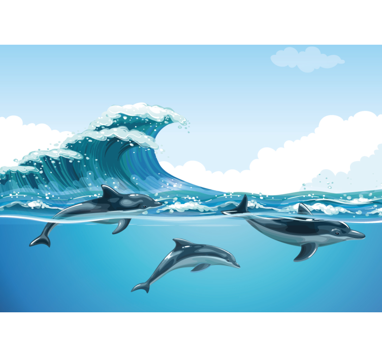 Fotomural animale Delfines nadando - TenVinilo