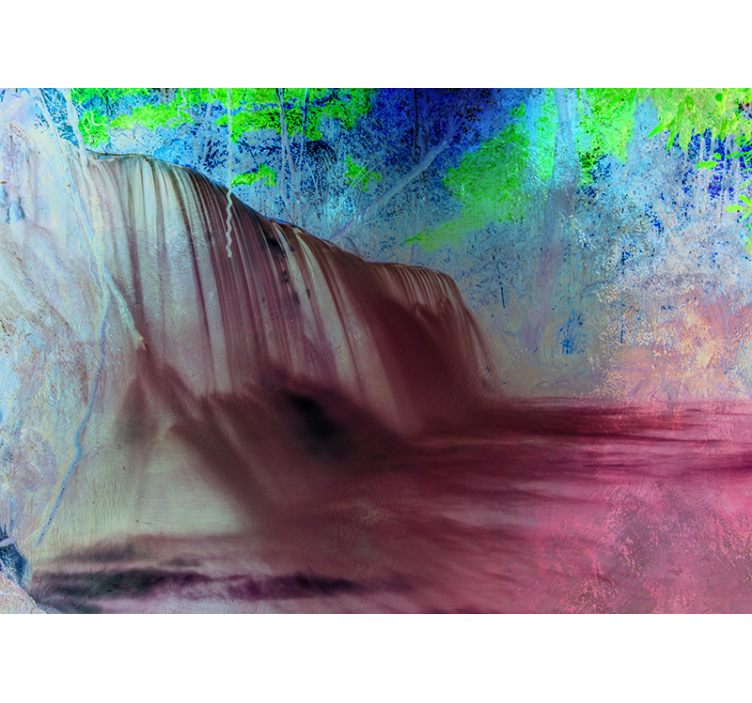 Mural de cascada vista serena de la cascada - TenVinilo