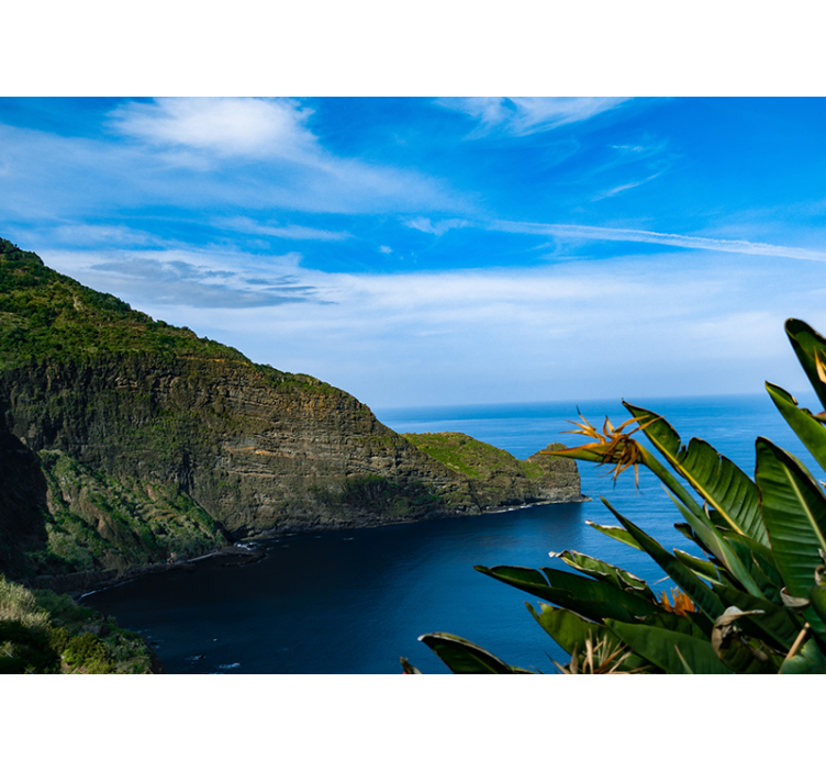 Mural de paisajes vista de montañas y mar - TenVinilo