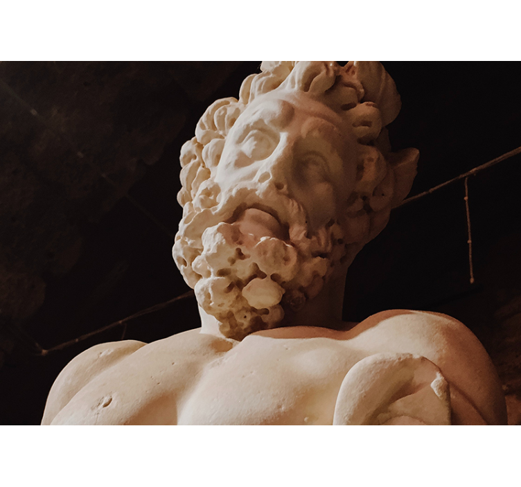 Mural para salón Zeus sobre fondo negro - TenVinilo