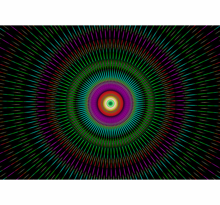 Mural abstracto patrón de espiral radiante - TenVinilo