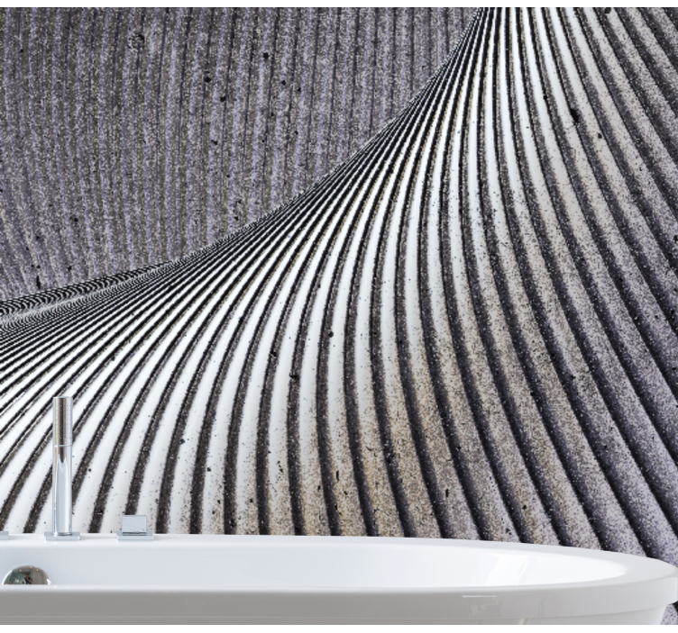 Fotomural 3D Ondas de hormigón 3d - TenVinilo