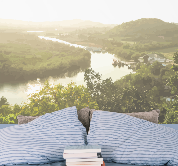 Fotomural naturaleza Pintura de la selva amazónica - TenVinilo