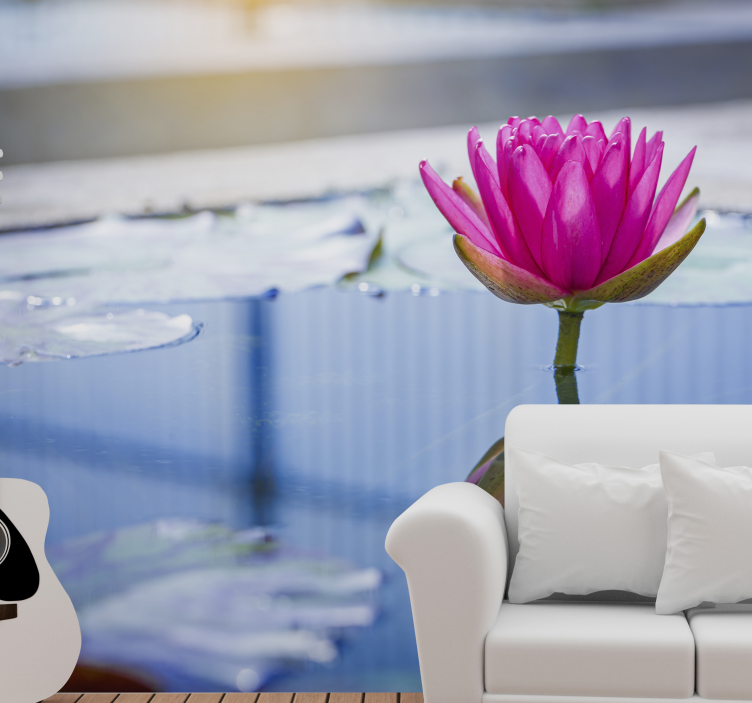 Fotomural 3D flor color lila - TenVinilo