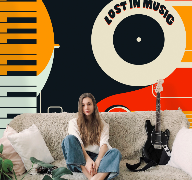 Fotomural musical Perdido en oraciones musicales - TenVinilo