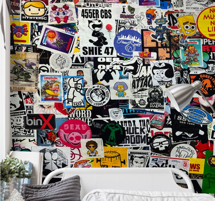 Mural para salón Carteles surtidos en la foto de la pared - TenVinilo