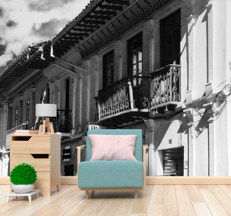 Fotomural ciudad Calle ecuatoriana - TenVinilo