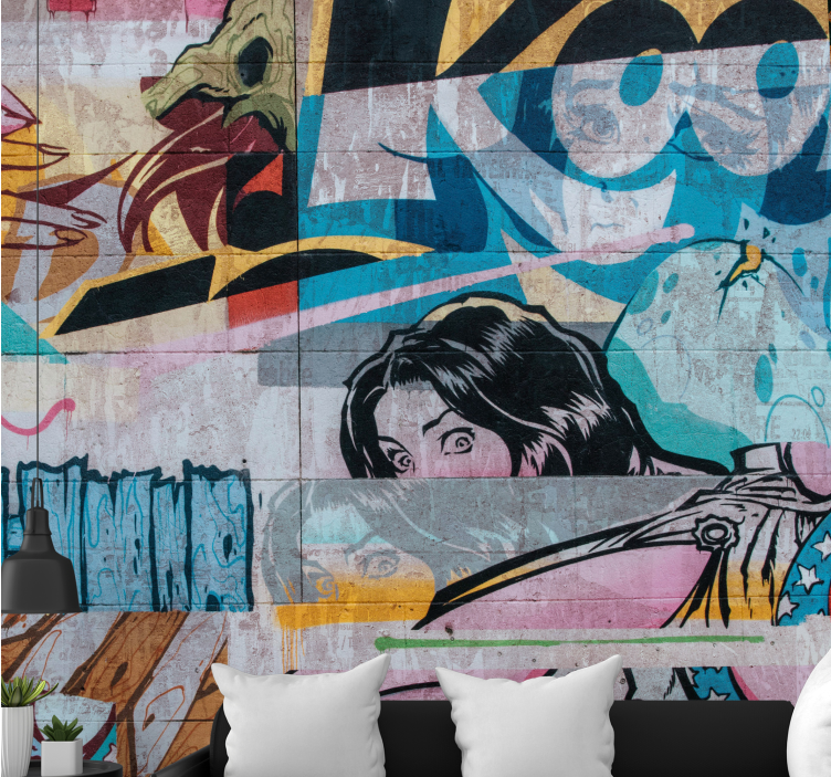 Fotomural arte urbano Grafitis coloridos originales - TenVinilo