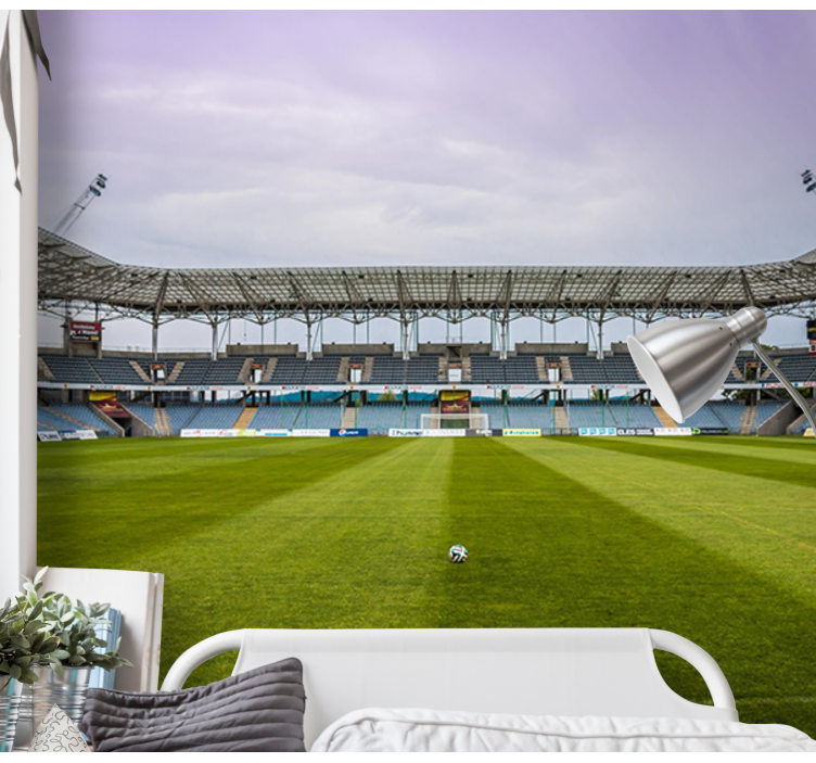Mural ciudad campo de fútbol - TenVinilo