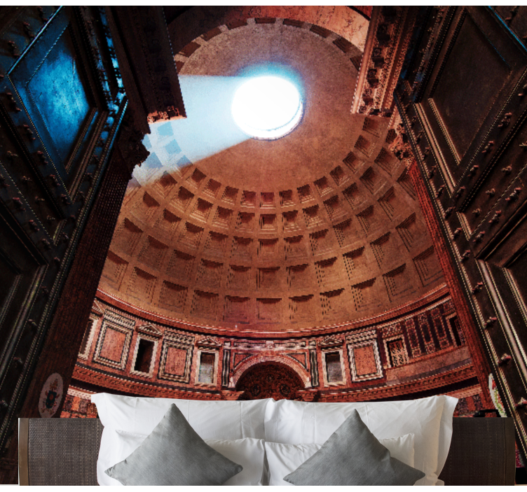 Mural ciudad vista de la cúpula del panteón - TenVinilo