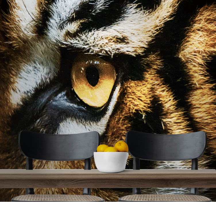 Mural de animales intensa mirada de tigre - TenVinilo