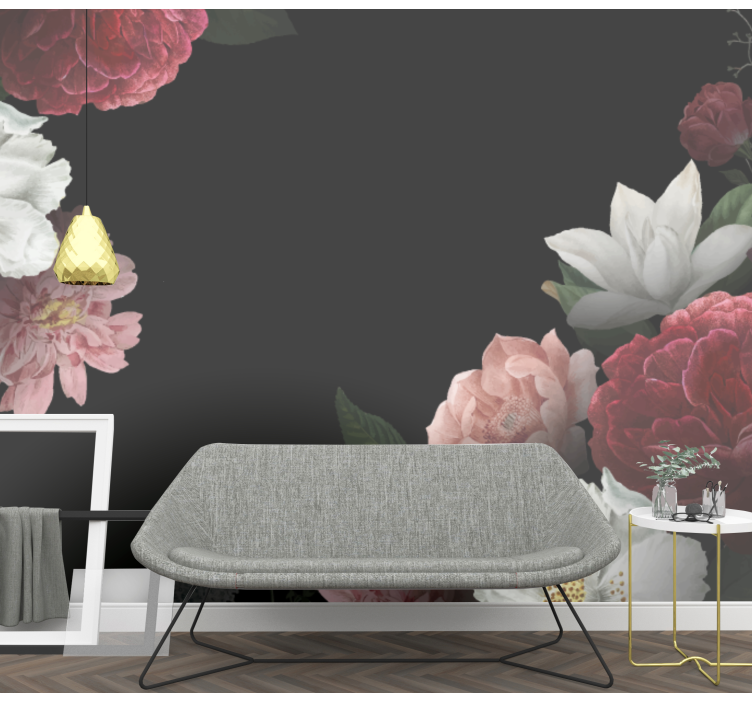 Mural de flores arreglo floral exquisito - TenVinilo