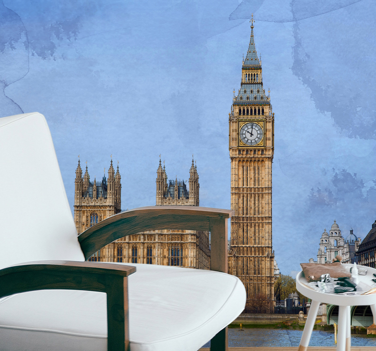 Mural de Londres monumento al big ben - TenVinilo