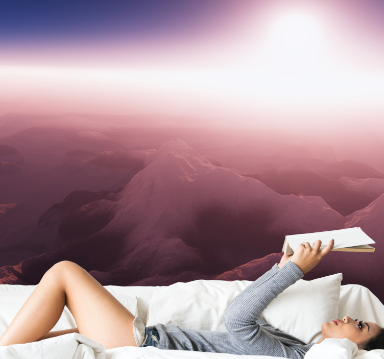 Mural de montañas pico de montaña sereno - TenVinilo