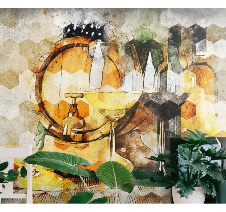 Mural de música arte en barrica de vino - TenVinilo