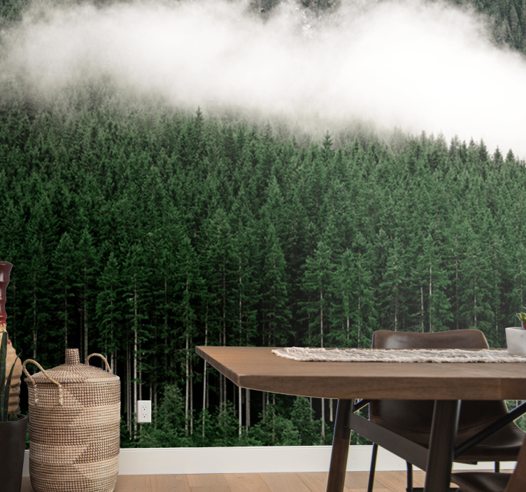 Mural de naturaleza escenario majestuoso de bosque - TenVinilo