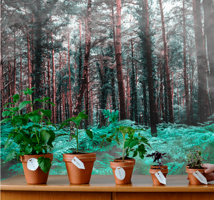 Mural de naturaleza selva verde exuberante - TenVinilo