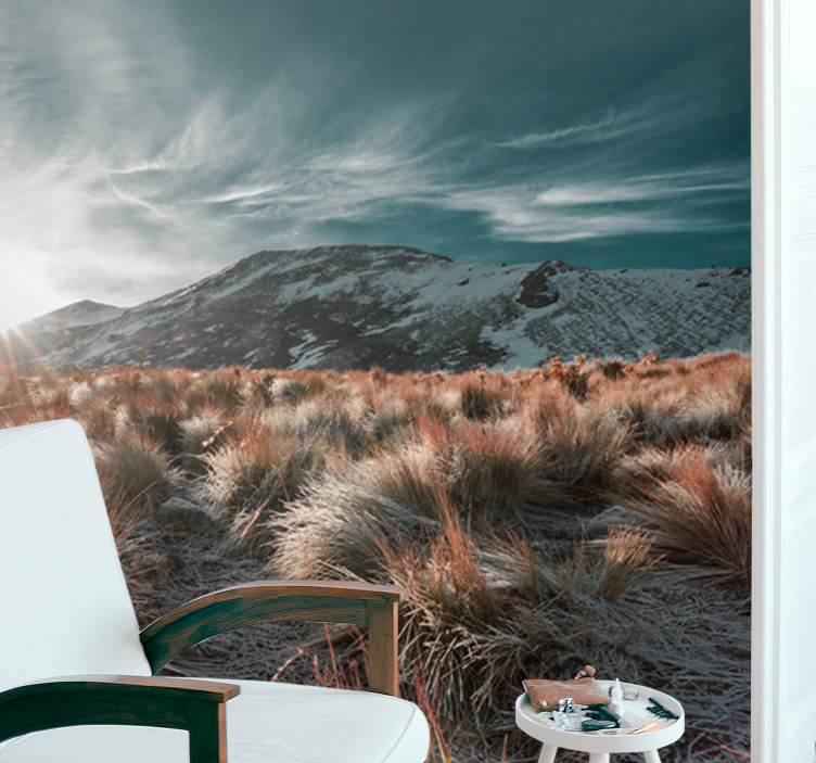 Mural de paisajes amanecer en la montaña - TenVinilo