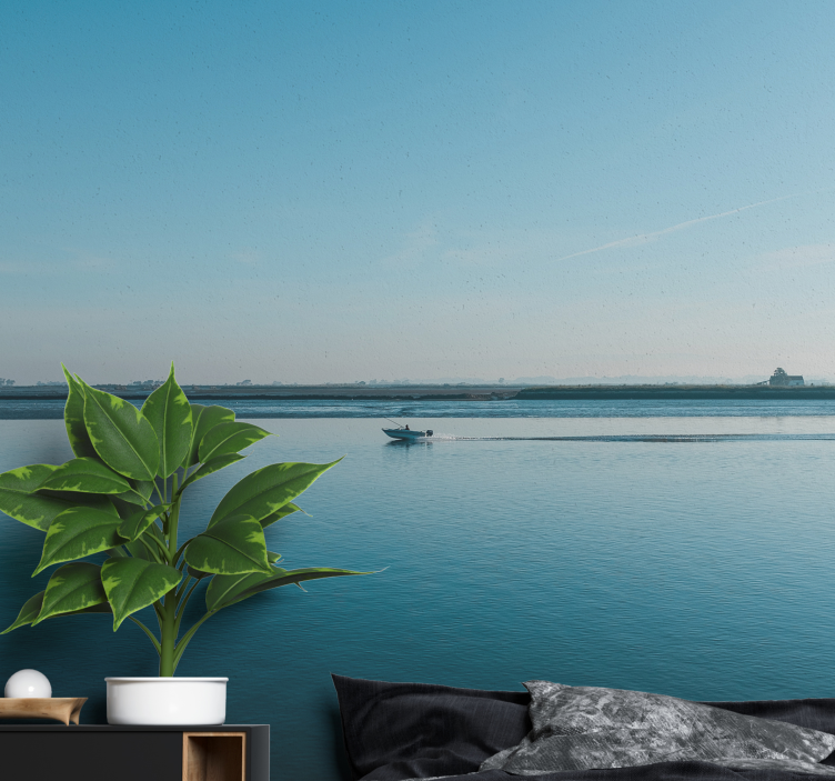 Mural de paisajes escena de agua tranquila - TenVinilo