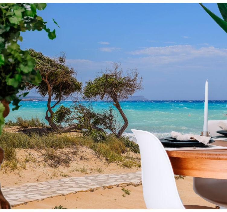 Mural de mar camino de escena serena - TenVinilo