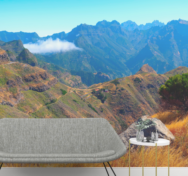 Mural de montañas vista majestuosa - TenVinilo