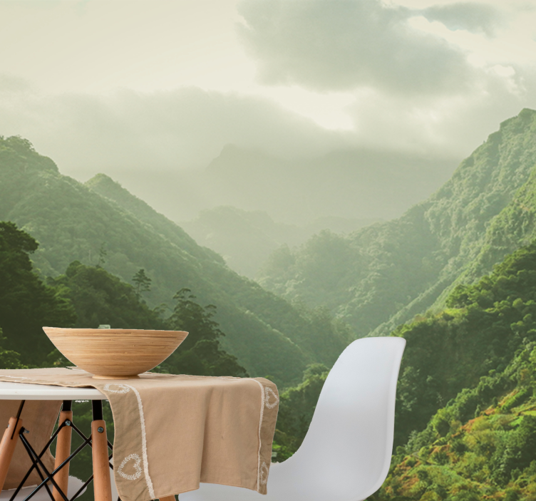 Mural de paisajes valle de montañas - TenVinilo