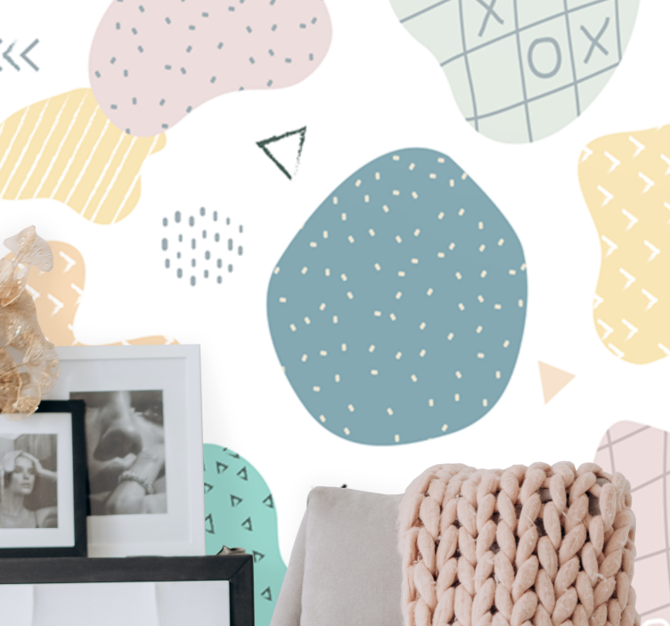 Mural de textura formas de patrones abstractos - TenVinilo