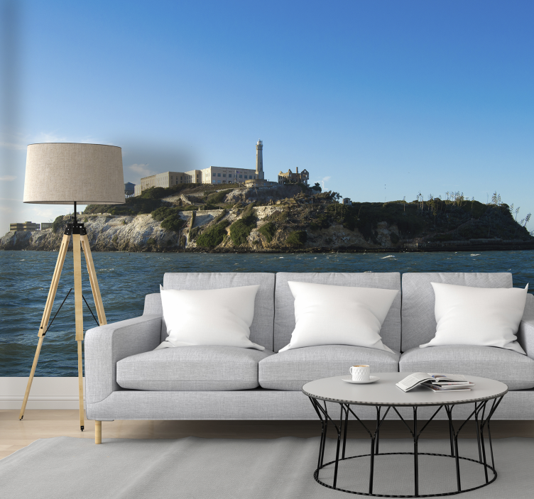 Fotomural pared de la isla de Alcatraz - TenVinilo